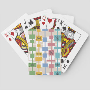 Jeu De Cartes Mi-siècle moderne géométrique Multicolore 1