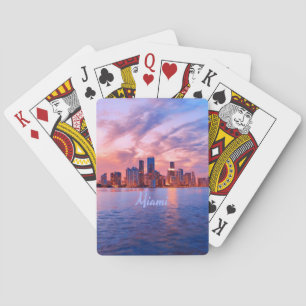 Jeu De Cartes Miami Beach Floride City Skyline