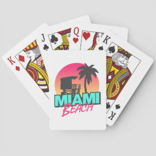 Jeu De Cartes Miami Beach Travel Vintage