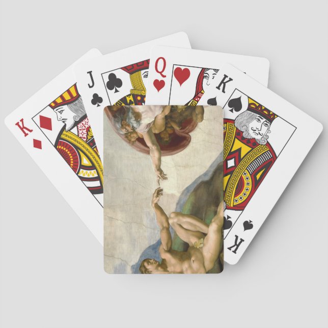 Jeu De Cartes Michelangelo Création d'Adam Art (dos)