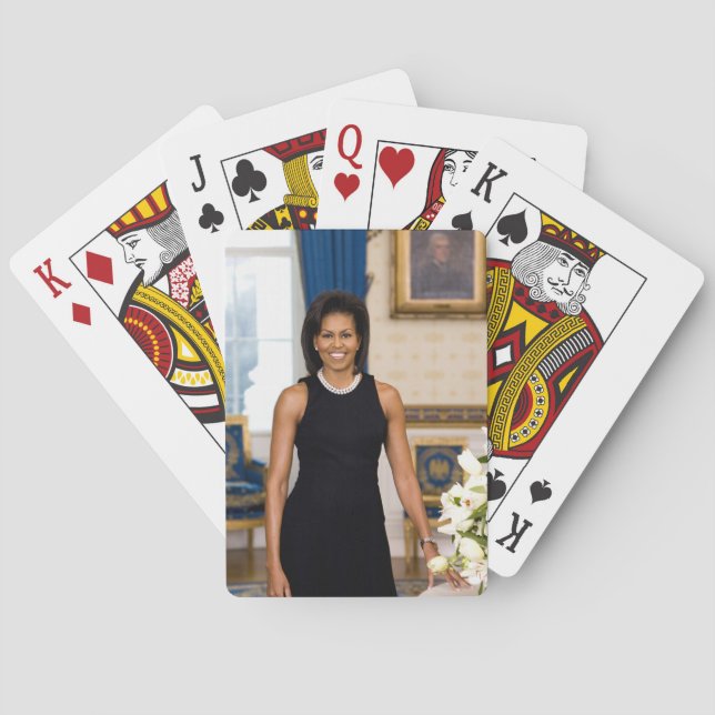 Jeu De Cartes Michelle Obama joue aux cartes (dos)