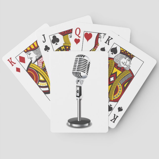 Jeu De Cartes Microphone Vintage classique (dos)