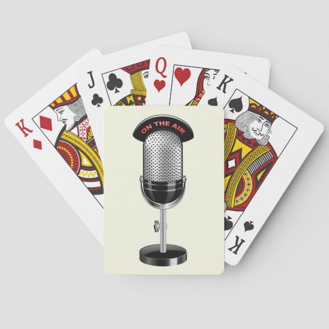 Jeu De Cartes Microphone Vintage cool (dos)