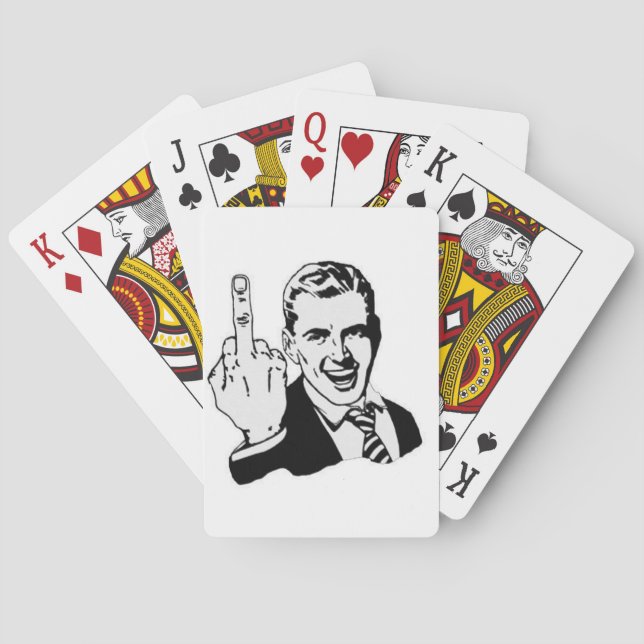 Jeu De Cartes Middle finger play card (dos)