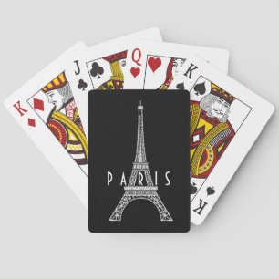 Jeu De Cartes Mignon blanc France Paris tour Eiffel