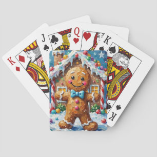 Jeu De Cartes Mignon bonhomme en pain d'épices, illustration joy