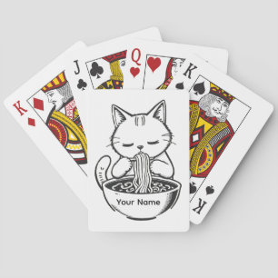 Jeu De Cartes Mignon Chat Ramen Personnalisé
