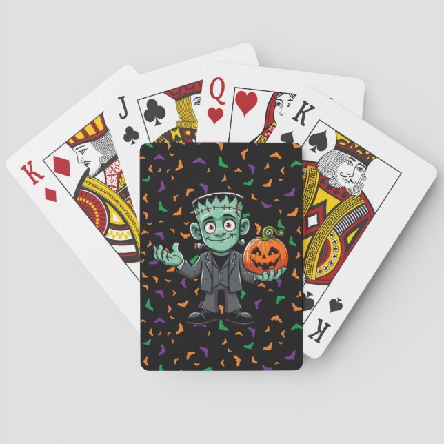 Jeu De Cartes Mignon, monstre du dessin animé Frankenstein (dos)