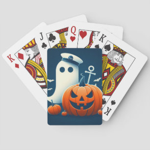 Jeu De Cartes Mignon, Nautique/côtier Halloween fantôme/citrouil
