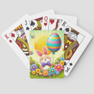 Jeu De Cartes Mignonne, fantastique et coloré lapin de Pâques