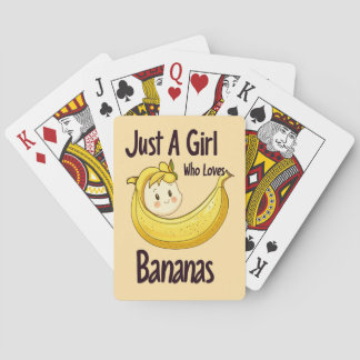 Jeu De Cartes Mignonne Juste Une Fille Qui Aime Les Bananes Amat