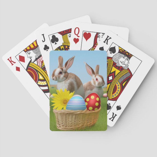 Jeu De Cartes Mignonne lapin de Pâques pour une humeur positive (dos)