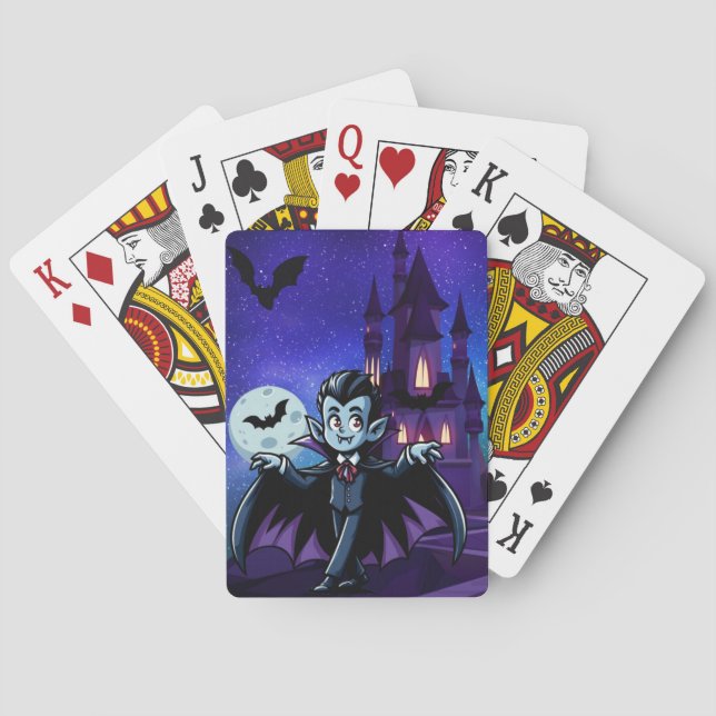 Jeu De Cartes Mignonne, whimsical Halloween vampire (dos)