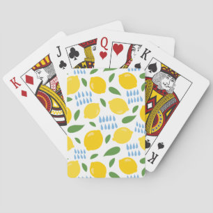 Jeu De Cartes Mignons et feuilles verts motif