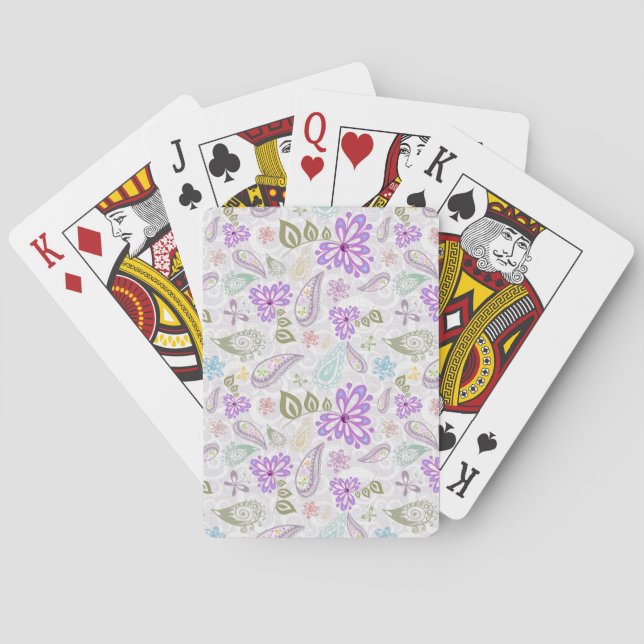 Jeu De Cartes Mignons motifs cachemire pastel (dos)