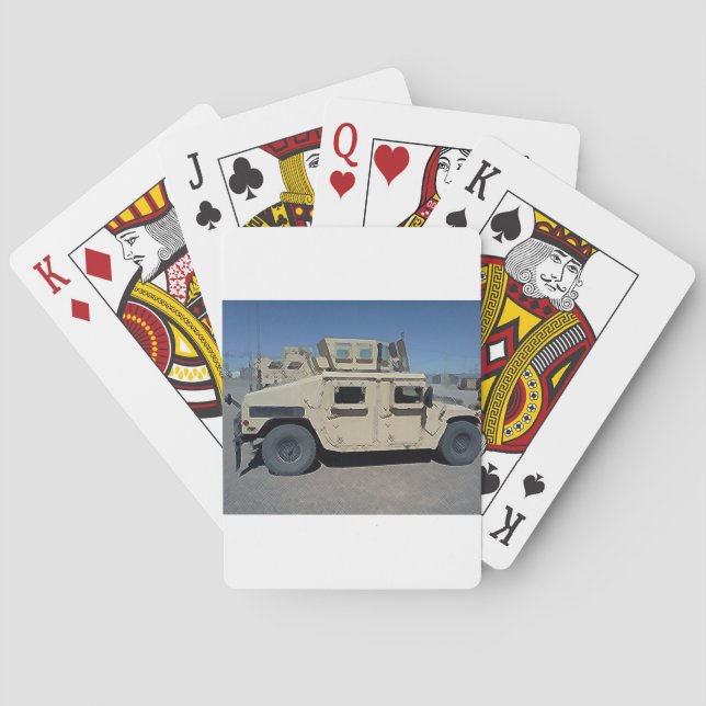 JEU DE CARTES MILITAIRE DES ÉTATS-UNIS HUMVEE (dos)