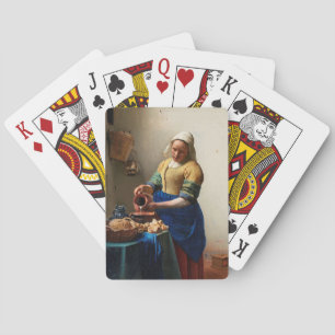 Jeu De Cartes Milkmaid Kitchen Maid par Johannes Vermeer