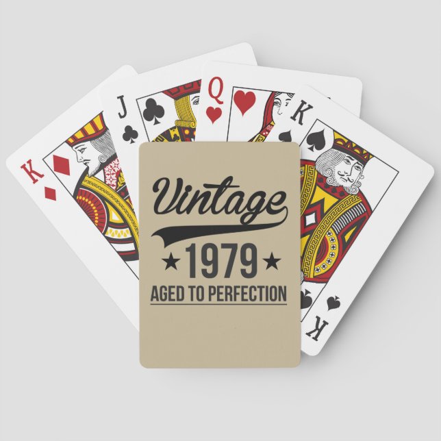 Jeu De Cartes Millésime 1979 Vieilli À La Perfection (dos)