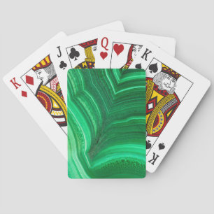 Jeu De Cartes Minéral de Malachite vert brillant