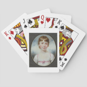 Jeu De Cartes Miniature d'une jeune fille