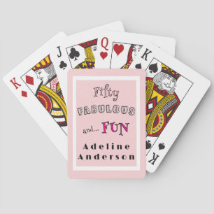 Jeu De Cartes Minimal Fifty Fabuleux Typographie 50 Anniversaire