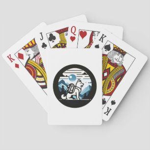 Jeu De Cartes Minimaliste Backpacking Chien Pittoresque Nature &
