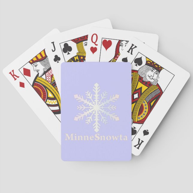Jeu De Cartes MinneSnowta avec flocon de neige (dos)