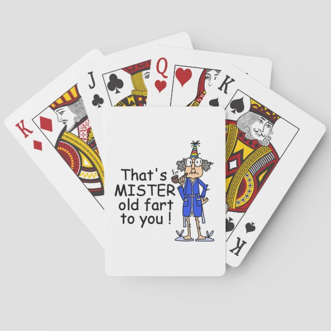 Jeu De Cartes Mister Old Fart Humour d'anniversaire (dos)