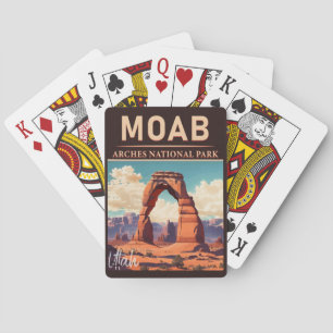 Jeu De Cartes Moab Utah Vintage Sunset Arches Aventure en plein 