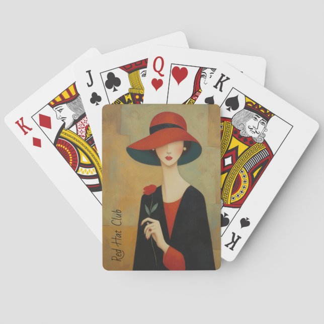 Jeu De Cartes Mode Casquette rouge vintage (dos)