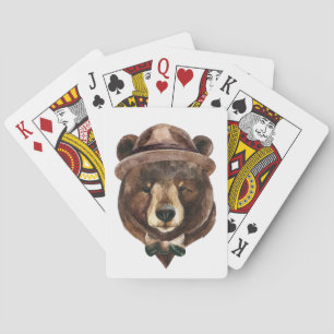 Jeu De Cartes Mode de l'ours aquarelle