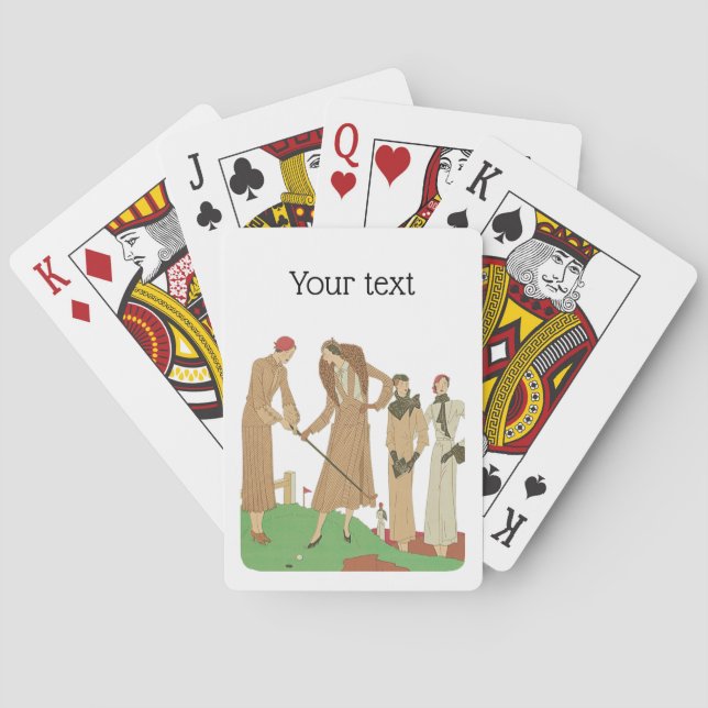 Jeu De Cartes Mode des années 1920 Femmes élégantes jouant au go (dos)