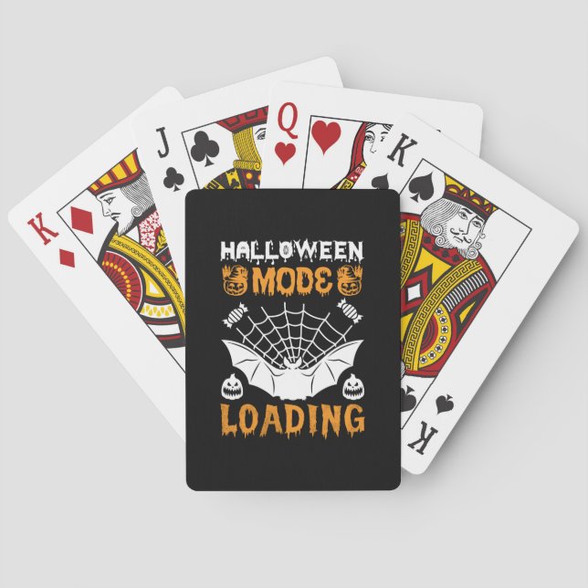 Jeu De Cartes Mode Halloween Chargement Anniversaire (dos)