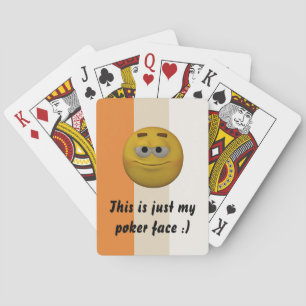 Jeu De Cartes Modèle de cartes de jeu d'émoticône de visage de