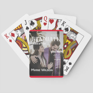 Jeu De Cartes modèle de couverture de magazine minimal simple po