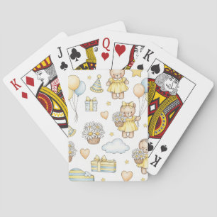 Jeu De Cartes Modèle de jardin de marguerites Ourson (14)