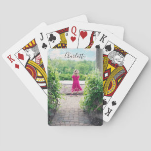 Jeu De Cartes Modèle de nom de photo d'enfant personnalisé migno