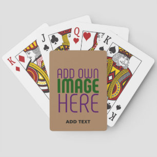 JEU DE CARTES MODÈLE DE TEXTE D'IMAGE BROWN SIMPLE MODERNE