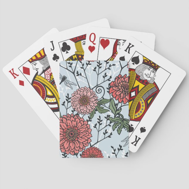 Jeu De Cartes Modèle floral 3 (dos)