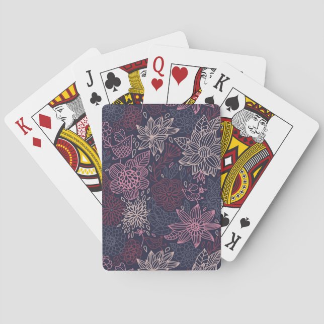 Jeu De Cartes Modèle floral 4 (dos)