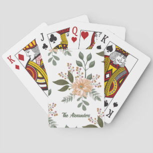 Jeu De Cartes Modèle floral - Cartes de jeu personnalisées