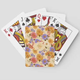 Jeu De Cartes Modèle floral de marguerite vintage (2)