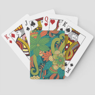 Jeu De Cartes Modèle floral d'été