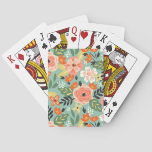 Jeu De Cartes Modèle floral du jardin