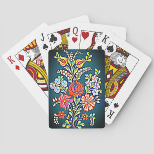 Jeu De Cartes Modèle Floral hongrois  