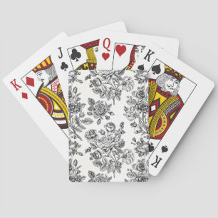 Jeu De Cartes Modèle Floral Rose vintage