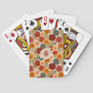 Jeu De Cartes Modèle floral vintage