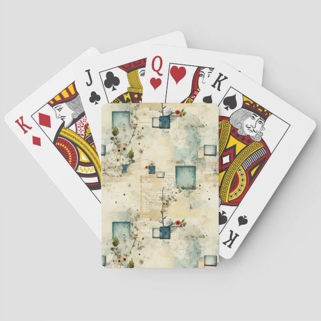 Jeu De Cartes Modèle floral vintage (5) (dos)