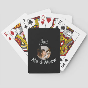 Jeu De Cartes Modèle photo personnalisé "Just Me and Meow" -