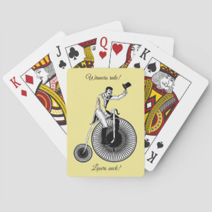 Jeu De Cartes Modèle T Penny Farthing Classic - noir et blanc